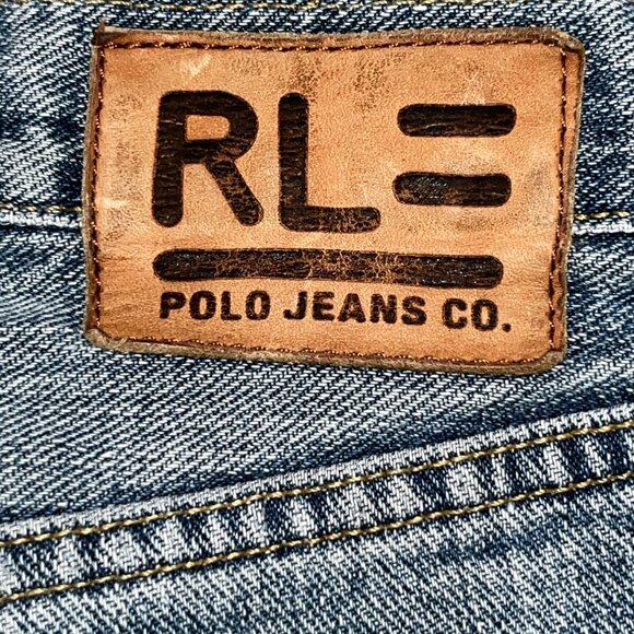 Ralph Lauren Mens Jeans 34x30 Blue Hayden Straight Medium Wash Jeans - GUC - Picture 9 of 12